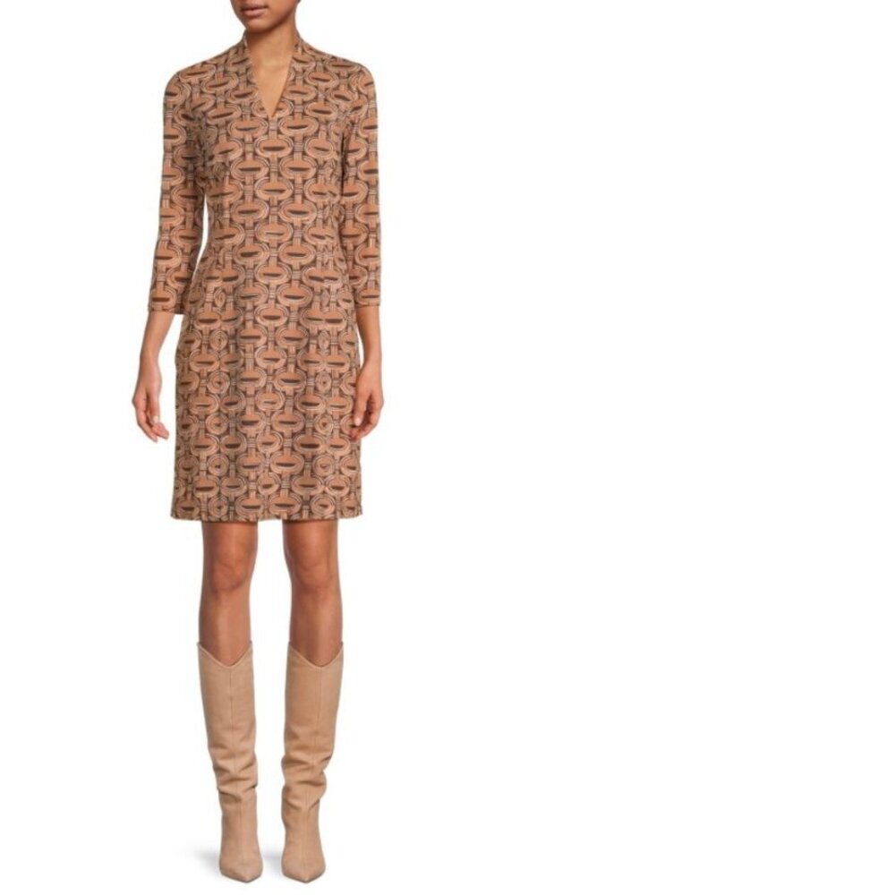 NWT J.McLaughlin Ivana Geometric Print Dress Size M